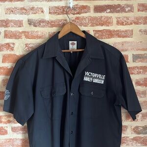 Dickies Work Wear Victorville, CA Harley Davidson Utility Shirt, Size Large